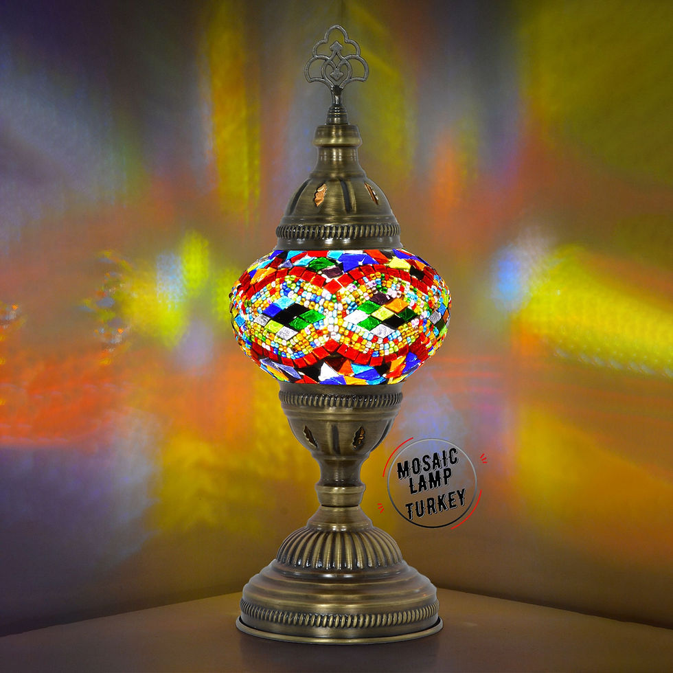 Thumbnail: Mosaic Lamp, Turkish Mosaic Lamp, Table Lamp, Colorful Lamp, Handmade Lamp, Bed
