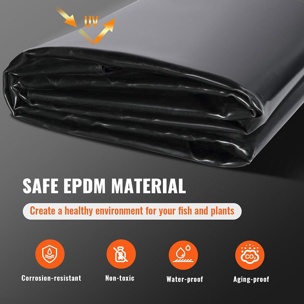 Thumbnail: VEVOR Pond Liner, 10 x 15 ft 45 Mil Thickness, Pliable EPDM Material Pond Skins,