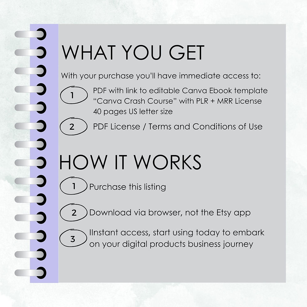 Thumbnail: PLR Canva Crash Course Ebook Template with MRR License, Done for you Digital Pr