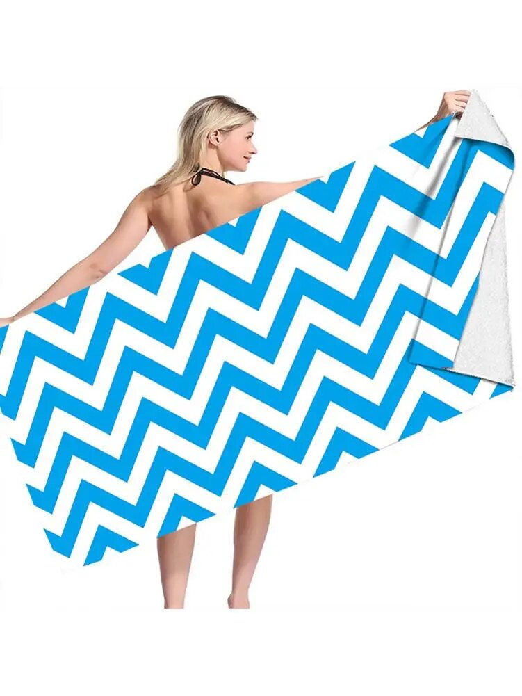 Thumbnail: Beach Towel Sand Free Microfiber Beach Blanket Towel For Pool Gym Fashion Eye-c