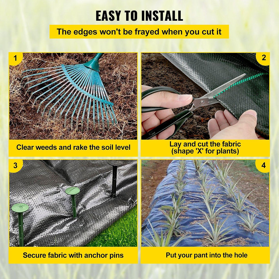 Thumbnail: VEVOR Weed Barrier, 5.8oz Landscape Fabric, 3ft x 300ft Cover Mat Heavy Duty