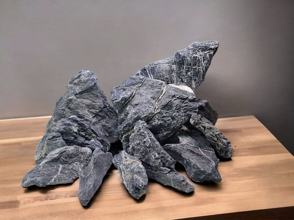 Thumbnail: Japanese Black Seiryu Stone for Aquascapers Aquarium Planted Fish Tank Natural 