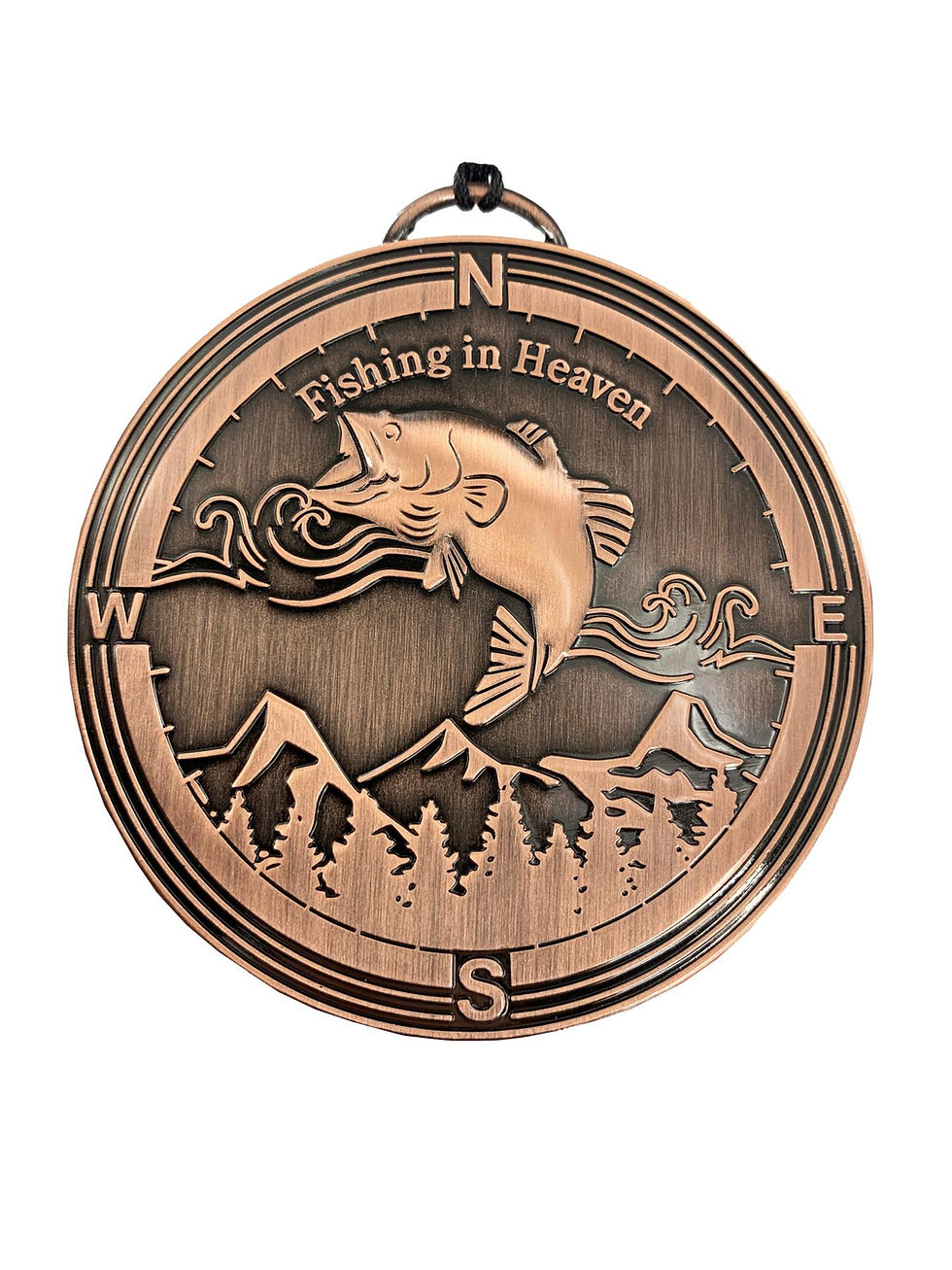 Thumbnail: Memorial "Fishing in Heaven" Sympathy Gift Custom Bamboo Wind Chime by Weathered