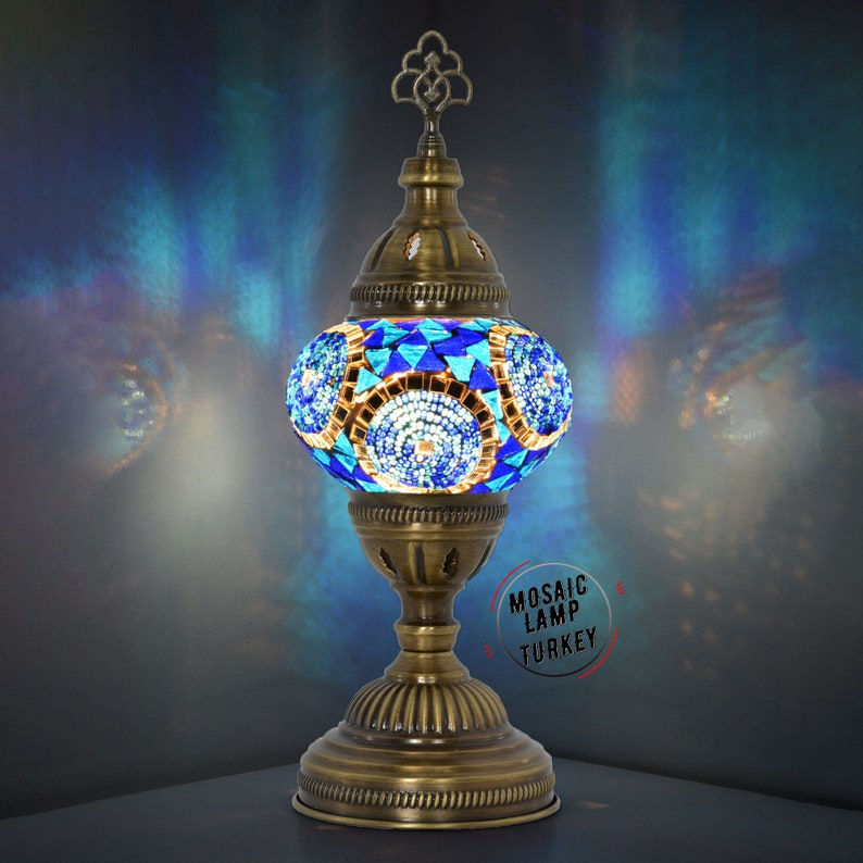 Thumbnail: Mosaic Lamp, Turkish Mosaic Lamp, Table Lamp, Colorful Lamp, Handmade Lamp, Bed