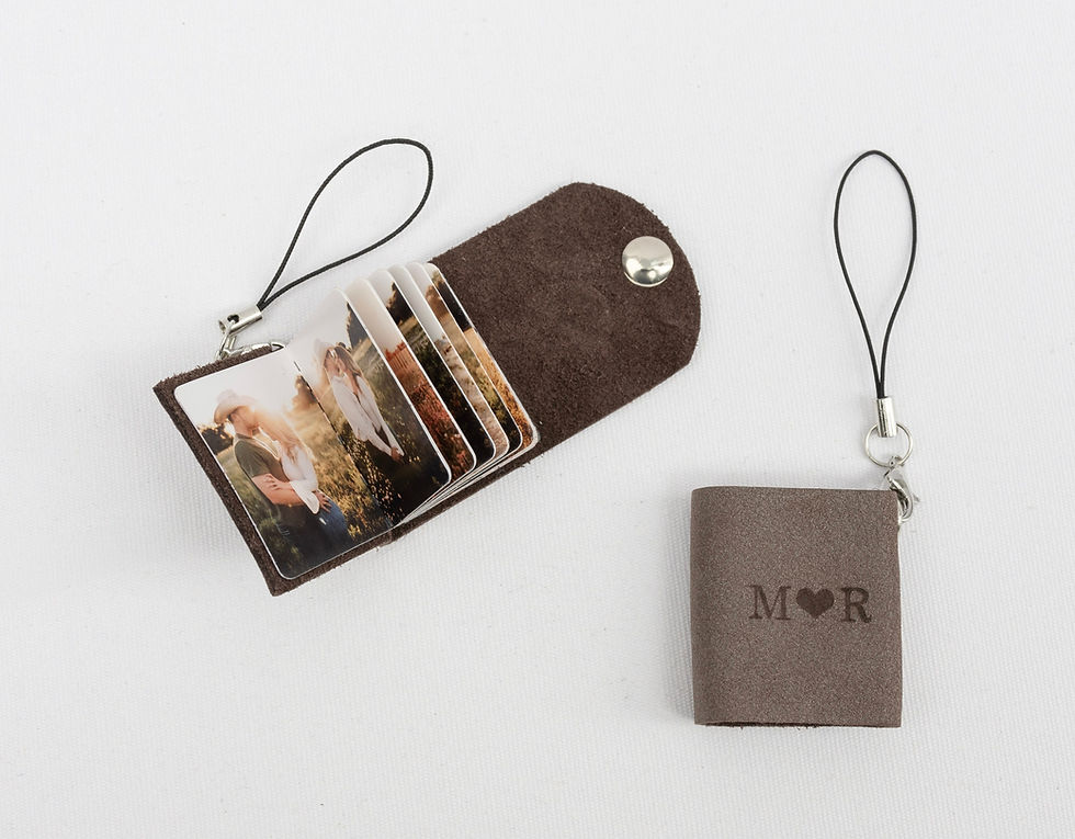 Thumbnail: Mini Photo Album Keychain - Personalized Gifts for Him, Anniversary Gifts for H