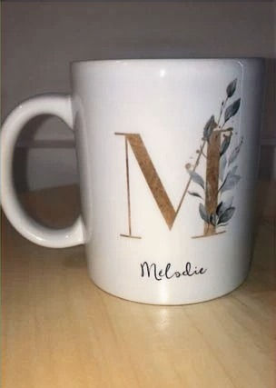 tasse lettre prénom