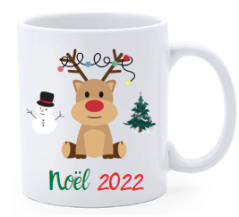 tasse renne noël