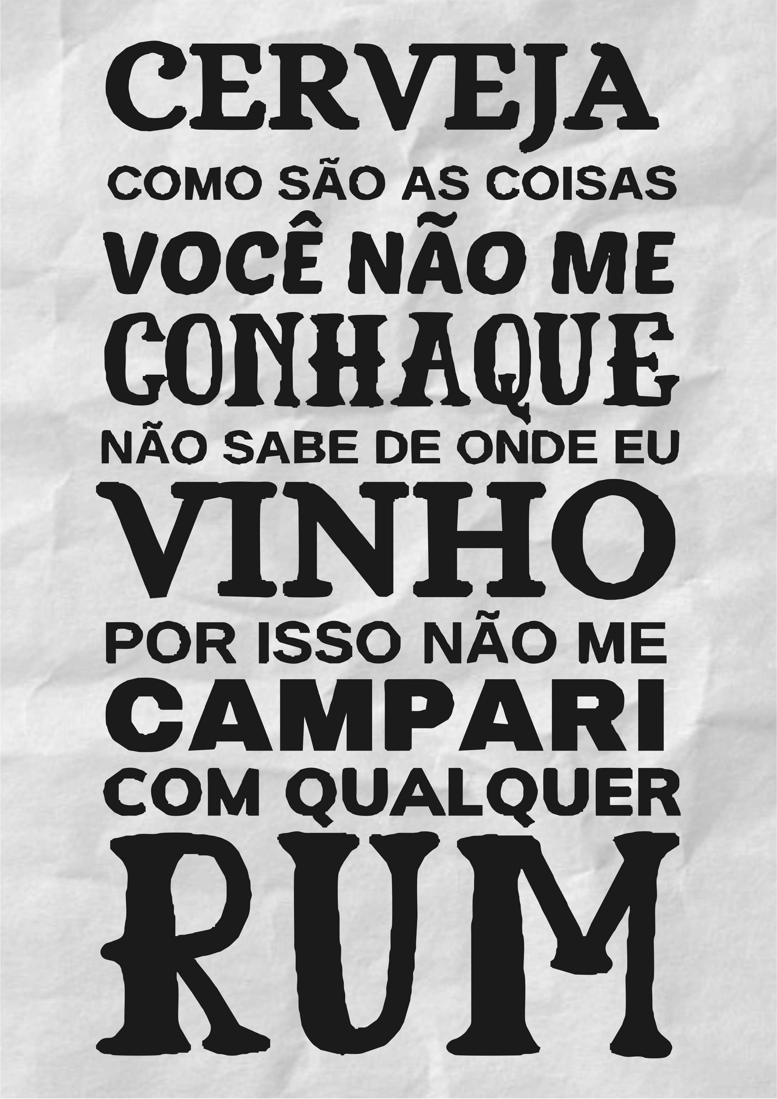 Placa Decorativa Bebidas