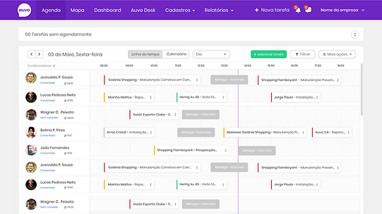 Menu - Operação - Timeline com rightclic