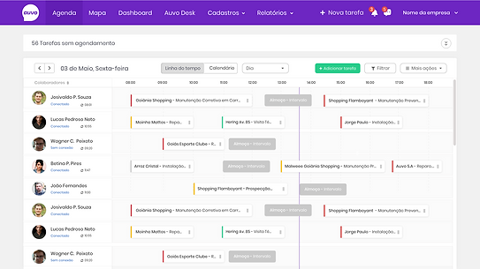 Menu - Operação - Timeline com rightclic
