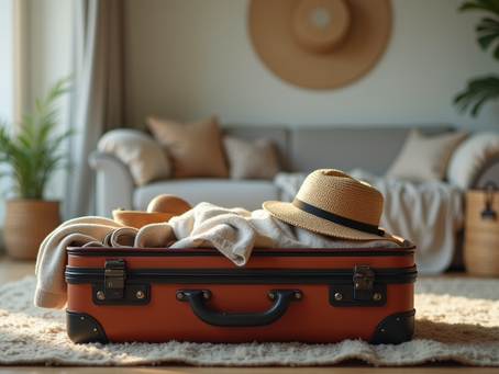 suitcase packed and ready for travel