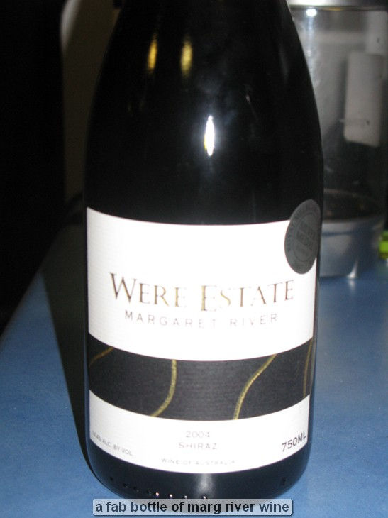 a fab bottle of marg river wine