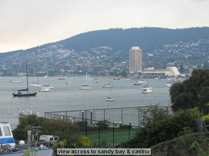 view across to sandy bay & casino
