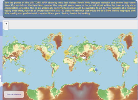 Blog 9 - Professional Visitors Map to show visitors to your website, Website Design Technique   