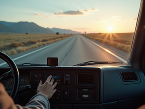 driving in a motrohome down the highway by KHWD