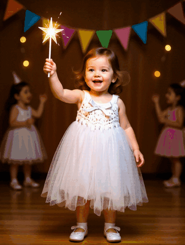 little girl doing atwirl in SerendipityGDDs fairy costume tutu dress added by KHWD