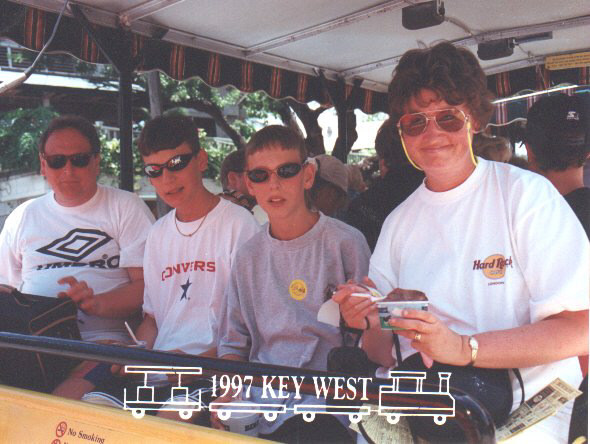 Group enjoying a meal in Key West, 1997.