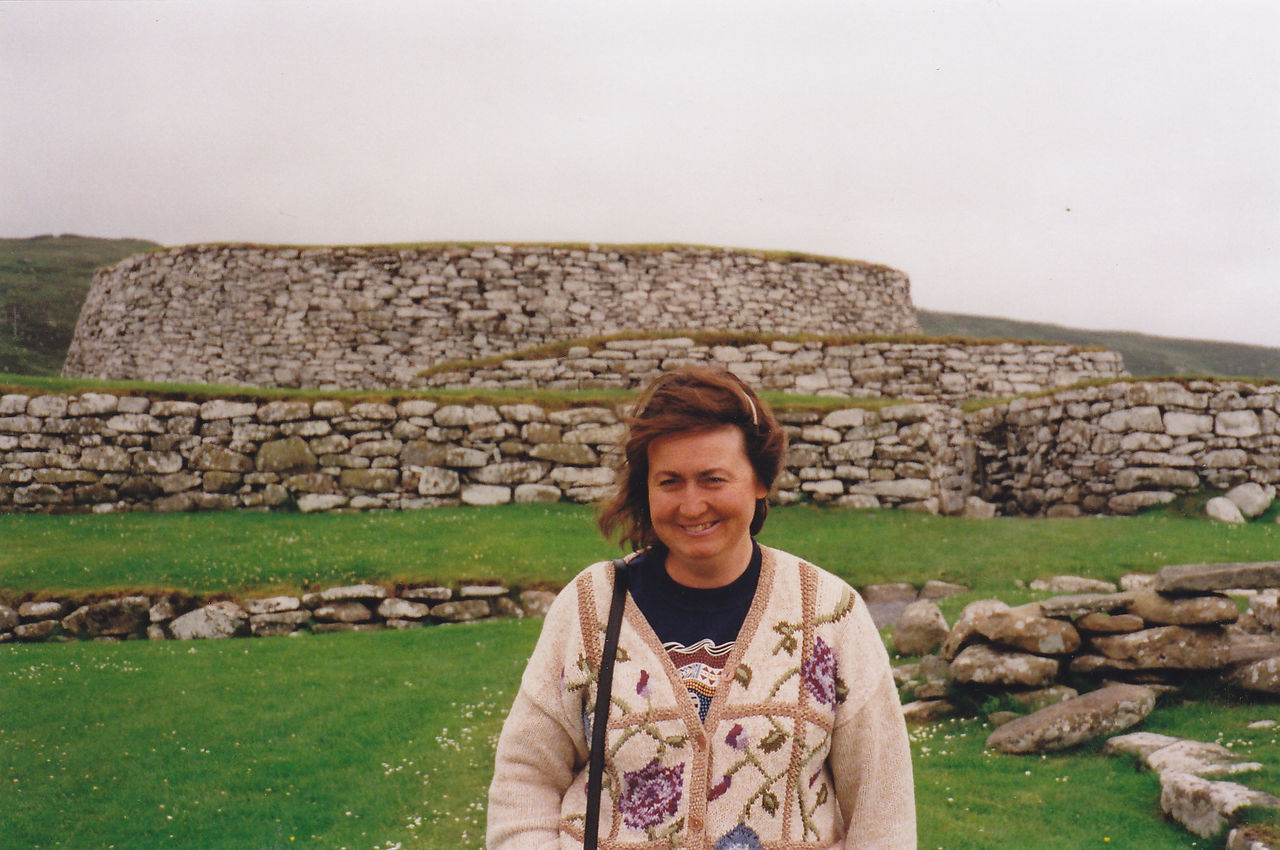 annie at clickimin broch. lerwick 2001, by KHWD