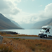 motorhome by a Scottish loch