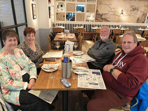 the fab 4 do Greek lunch, image by KHWD