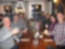 the last supper 😉, inside horse and farrier inn, threlkeld, lake district with friends eating a meal