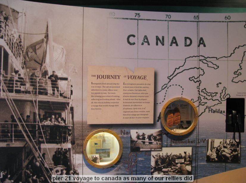 pier 21 voyage to canada as many of our rellies did