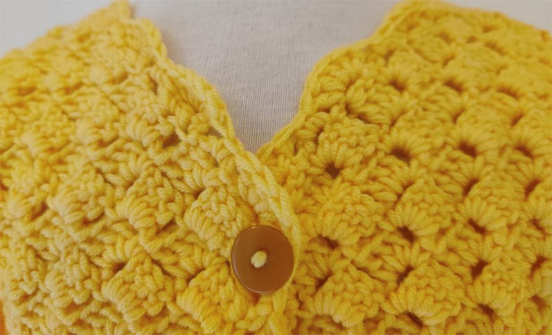 縮圖：Yellow Summer Cardigan for little girls aged 4 by SerendipityGDDs uploaded by KHWD