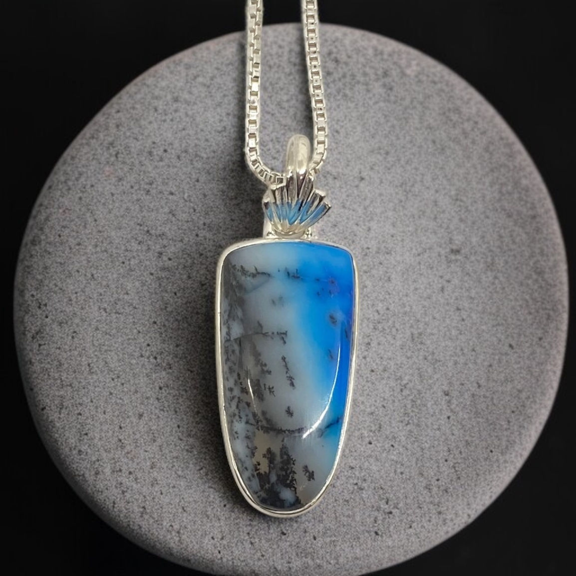 Blue Dendrite Opal