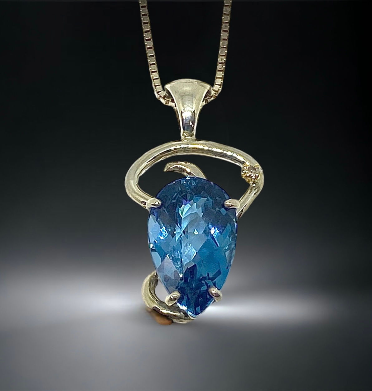 Blue Topaz & Diamond