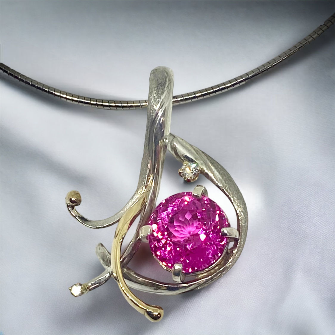 Pink Topaz & Diamond