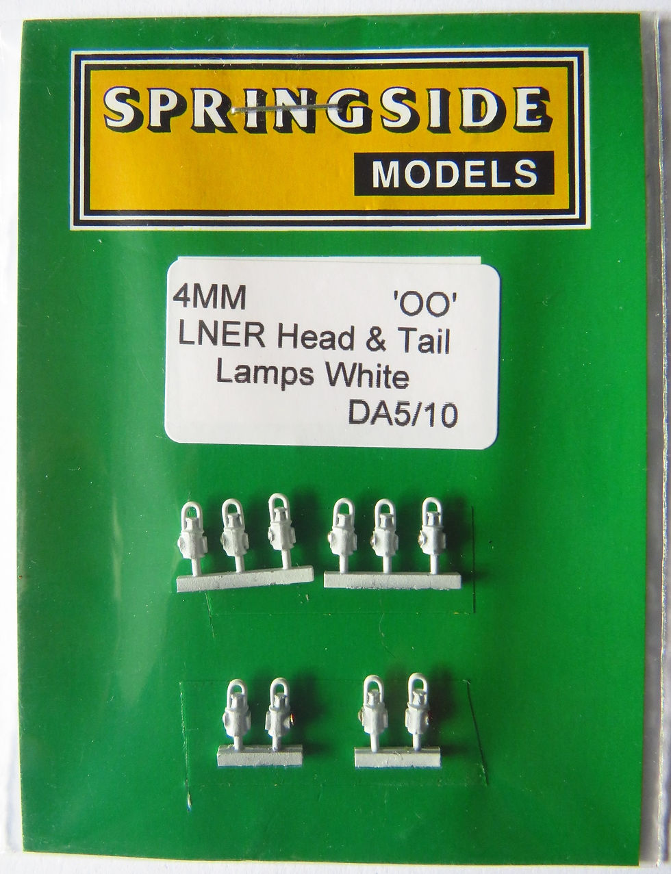 Springside LNER Head & Tail Lamps (White) - OO Gauge Model Railway, Pack Of 5, DA5/5, New