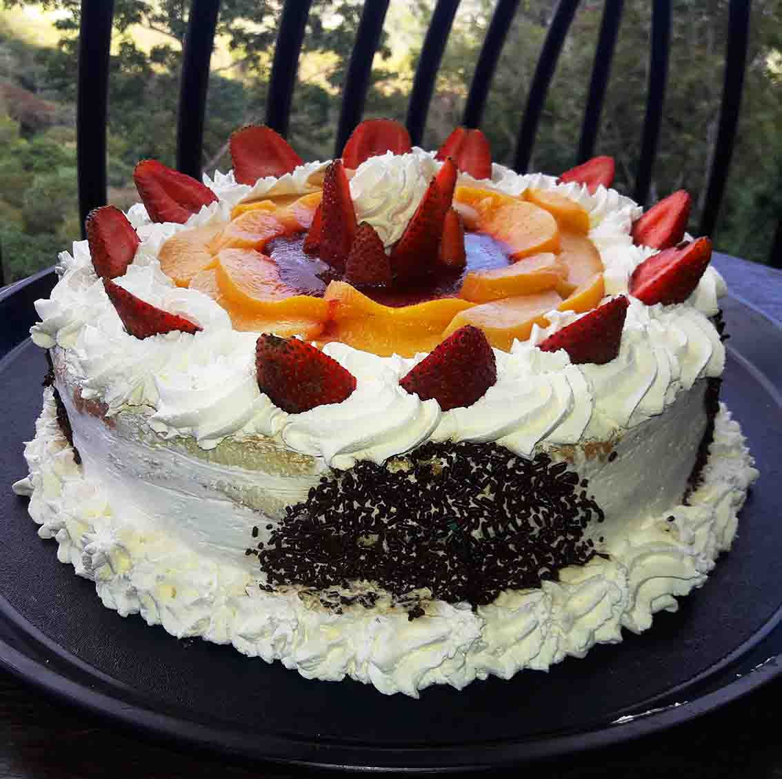 Torta de Fresa y Melocoton