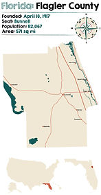 Map of Flagler County, Florida