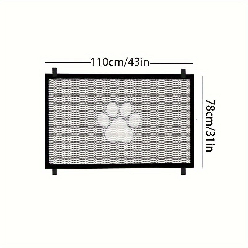 Miniature : Secure Portable Pet Safety Gate For Doorways - Quick-Fold Mesh Fence For Small D