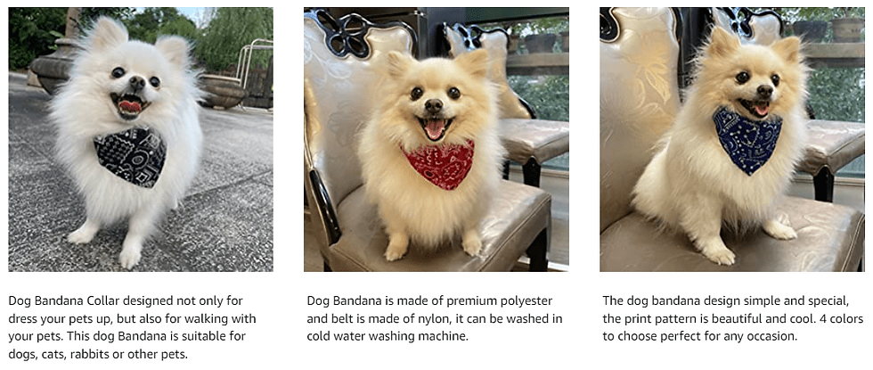 Miniature : Stylish Printed Dog Bandanas With Buckle - Keep Your Pet Clean And Fashionable