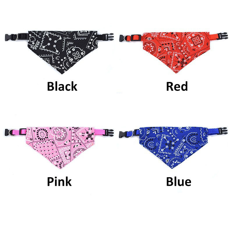 Miniature : Stylish Printed Dog Bandanas With Buckle - Keep Your Pet Clean And Fashionable