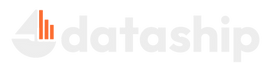 Dataship logo, white