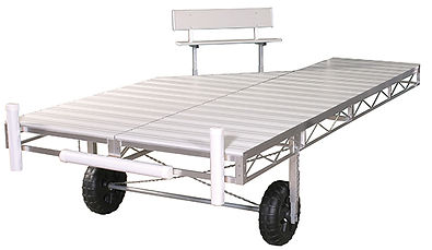 Porta-Dock Aluminum Roll-In Dock System with White Aluminum Decking