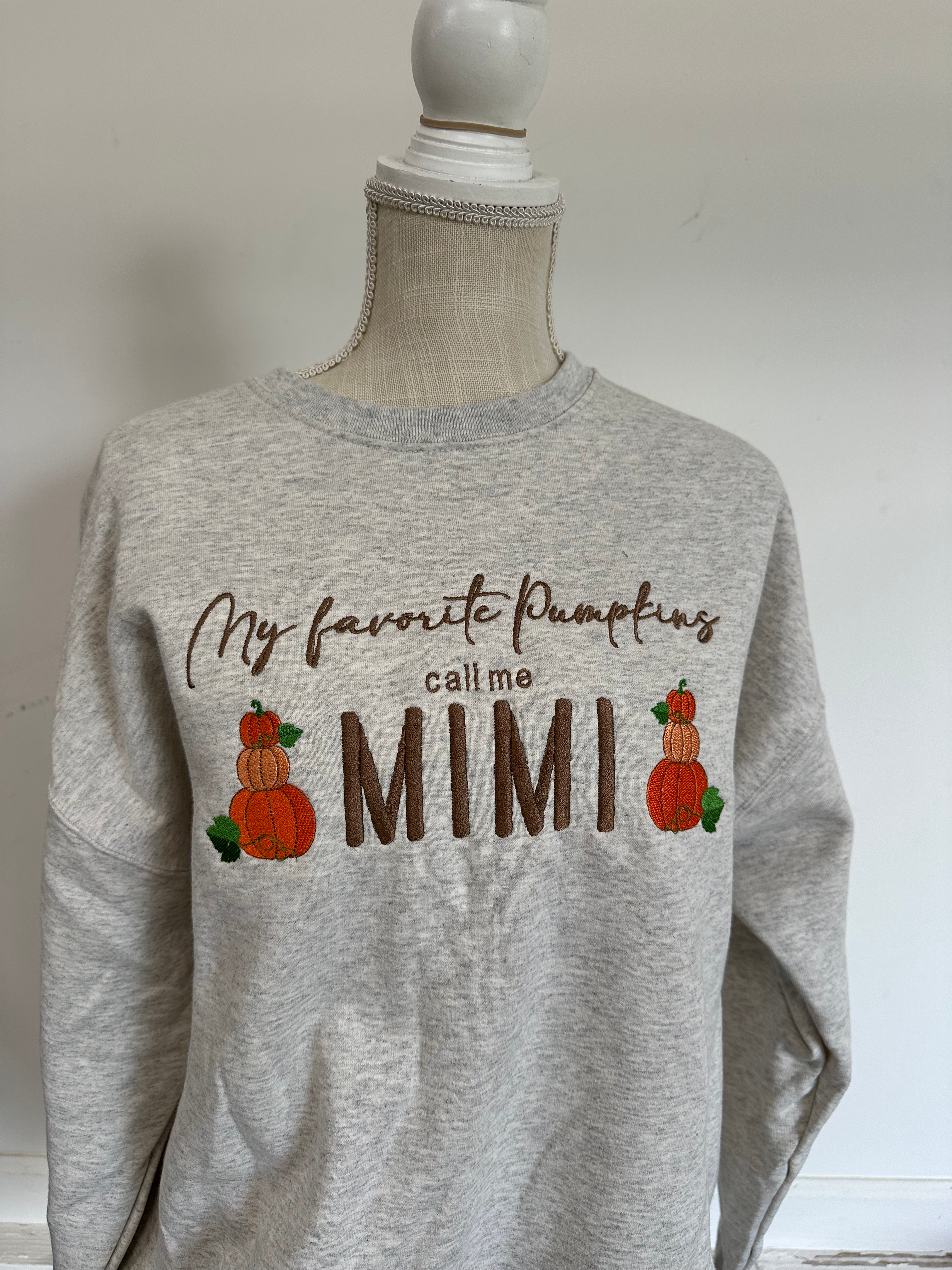 My favorite pumpkins call me crewneck 