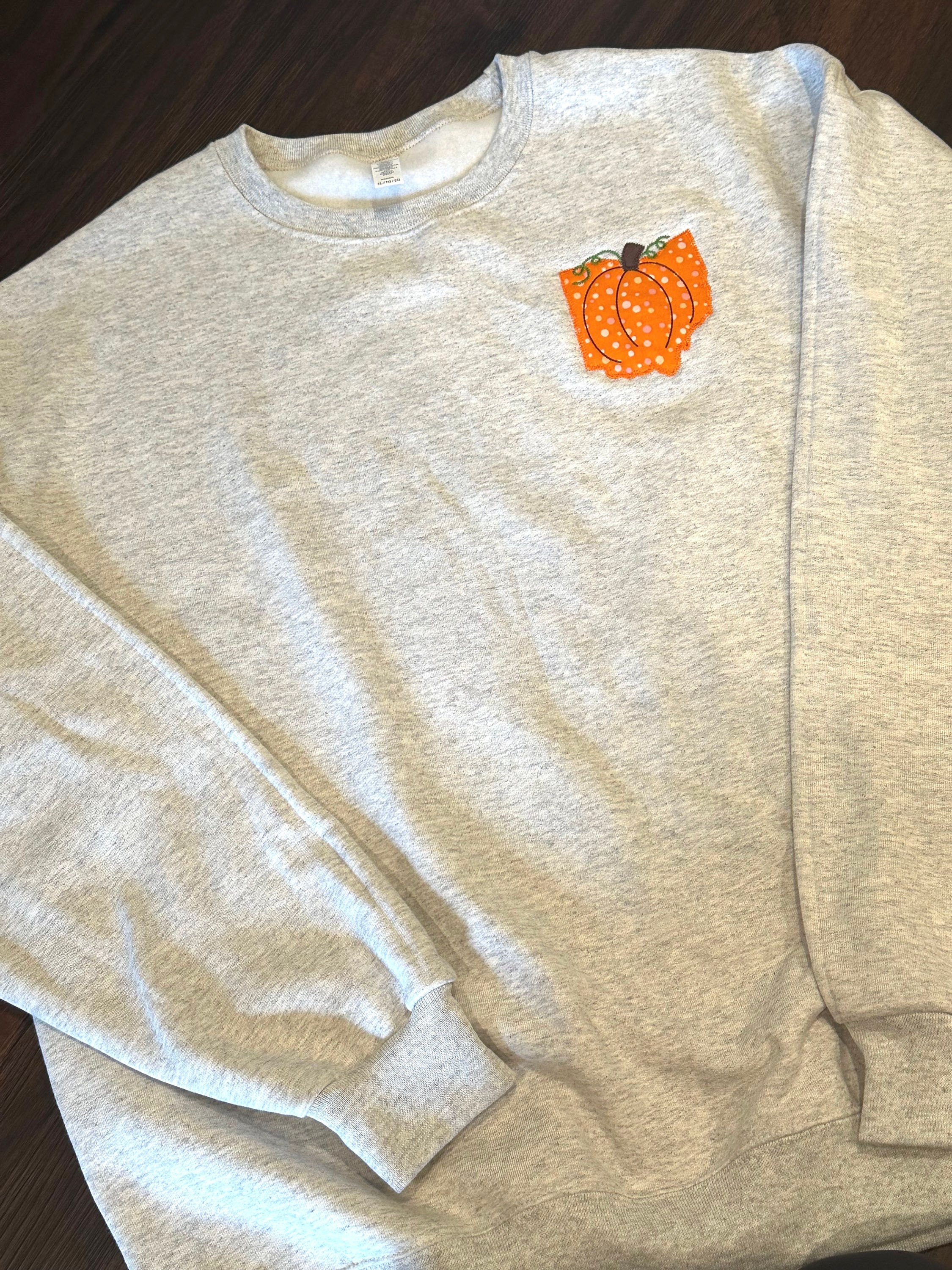 Polka dot Ohio pumpkin Crewneck