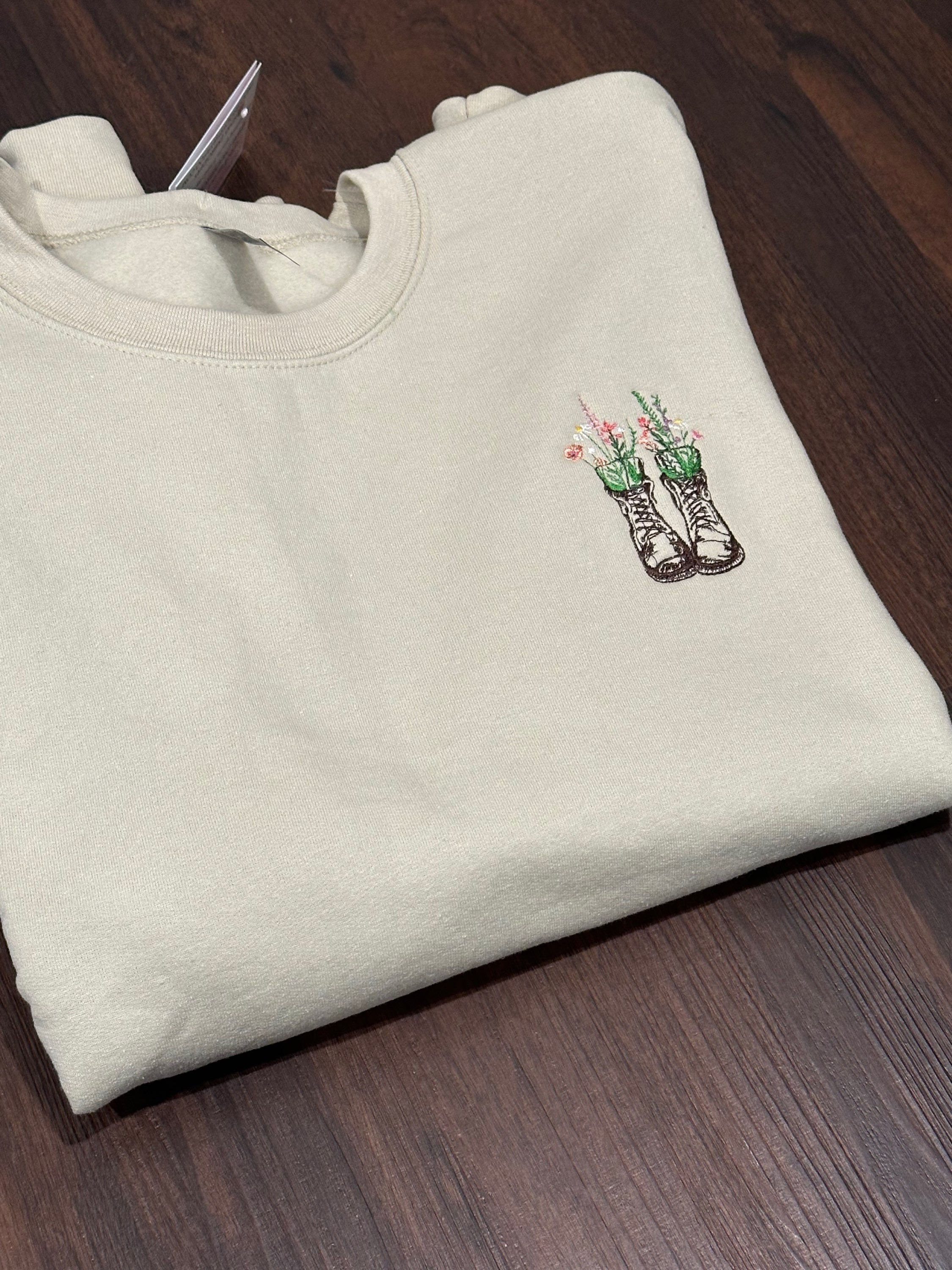 Boots and  Blooms crewneck sweatshirt 