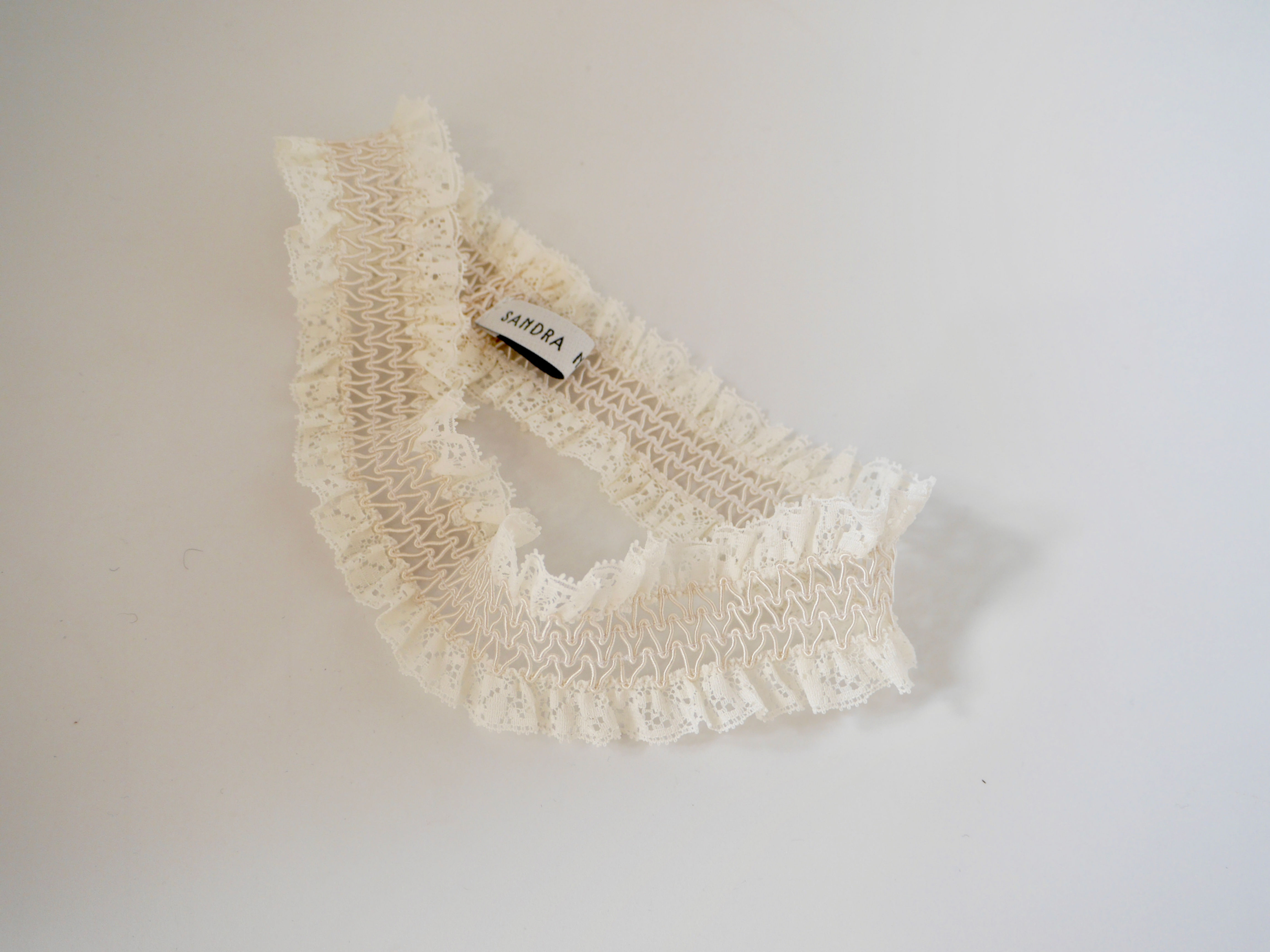 Strumpfband französische Spitze creme