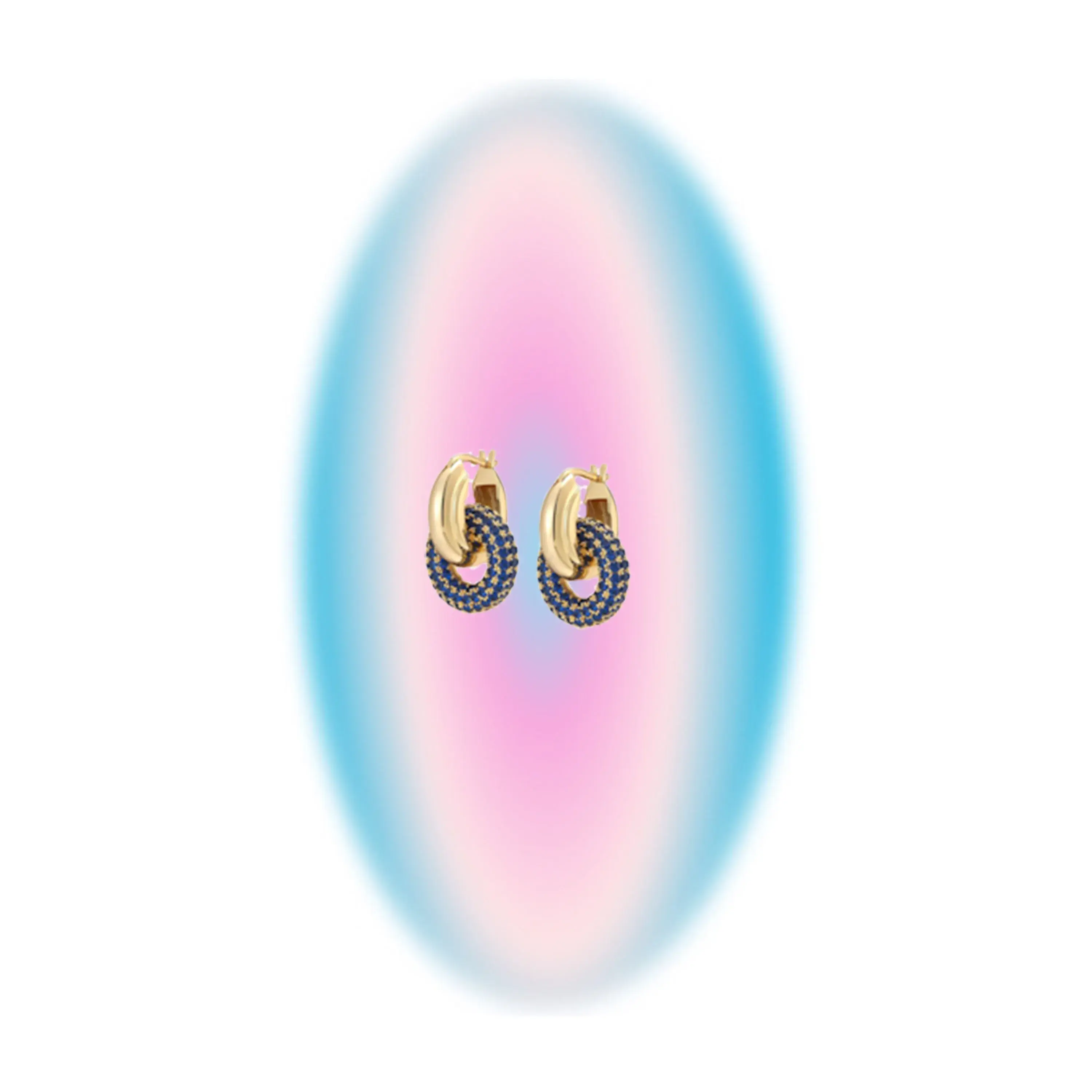 Sapphire Angelique Hoops