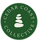 Cedar Coast Collective logo: a green circle with three stacked rocks in the center and the words ‘Cedar Coast Collective’