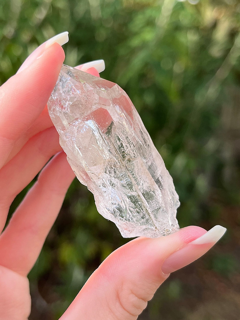 Thumbnail: Himalayan quartz point with chlorite and rutile