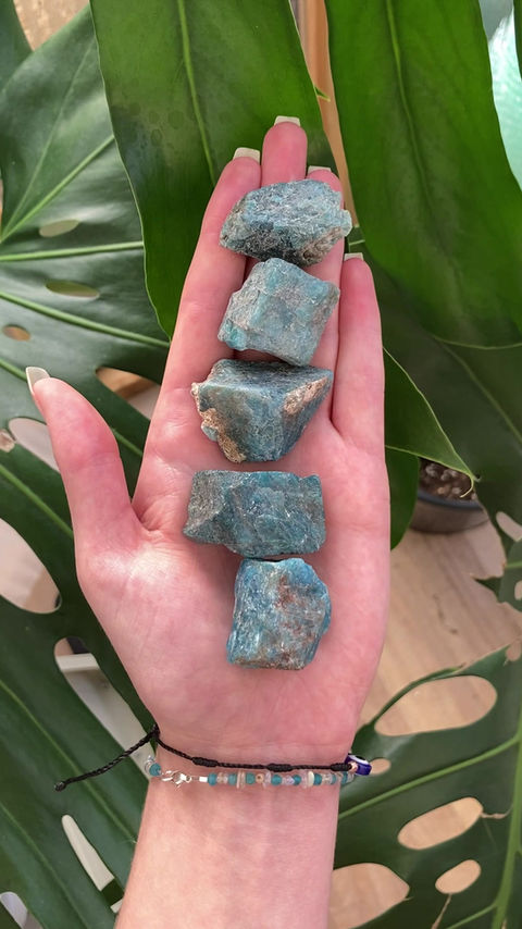 Thumbnail: blue apatite rough