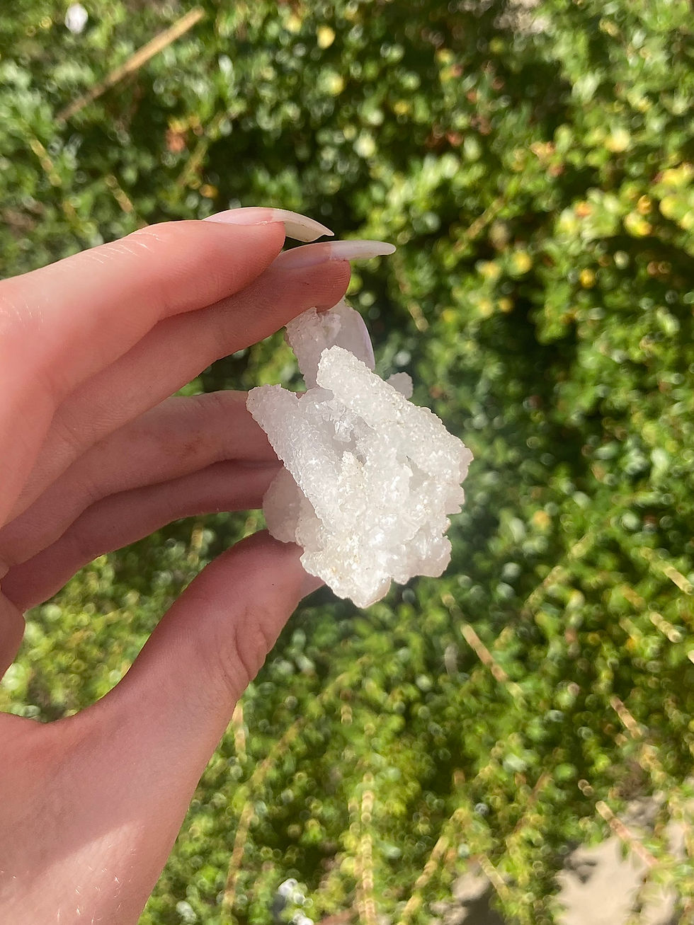 Thumbnail: prehnite after laumontite with apophyllite specimen 35