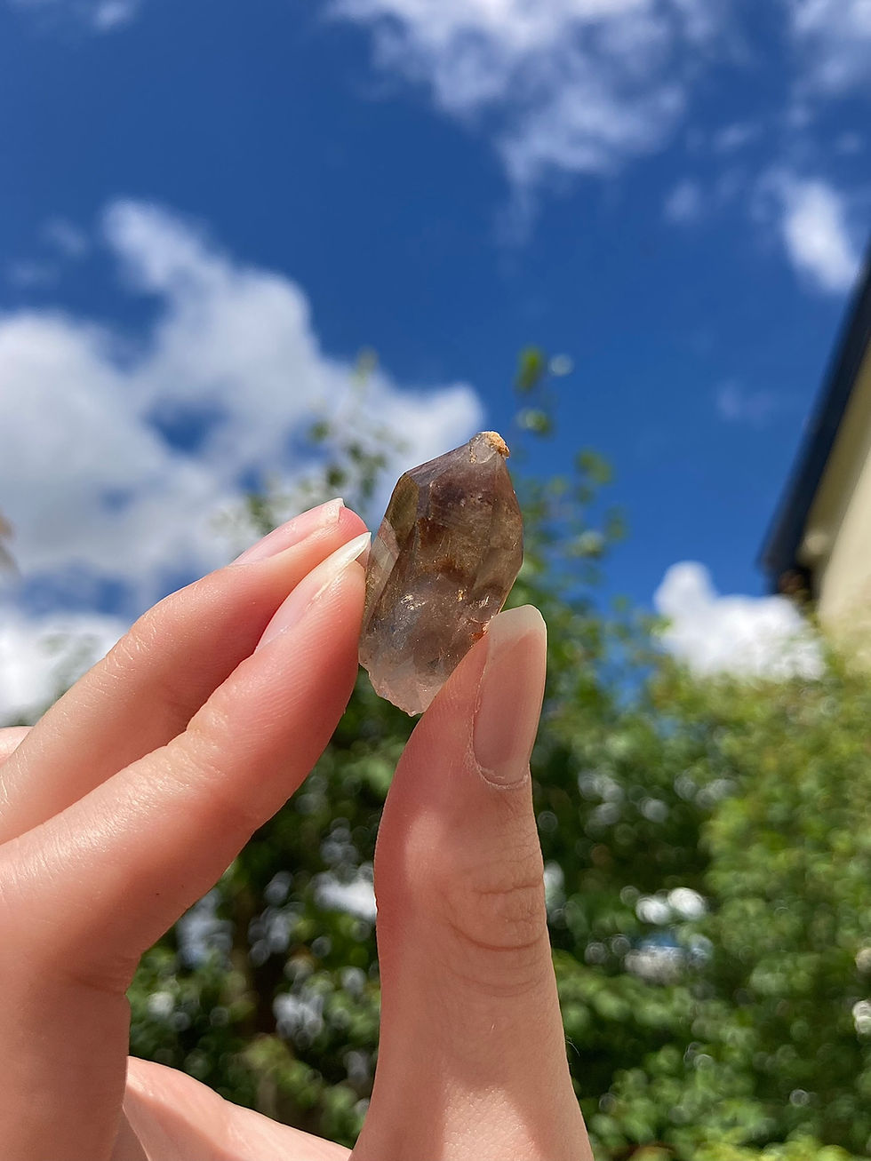 Thumbnail: orange phantom river quartz point 3