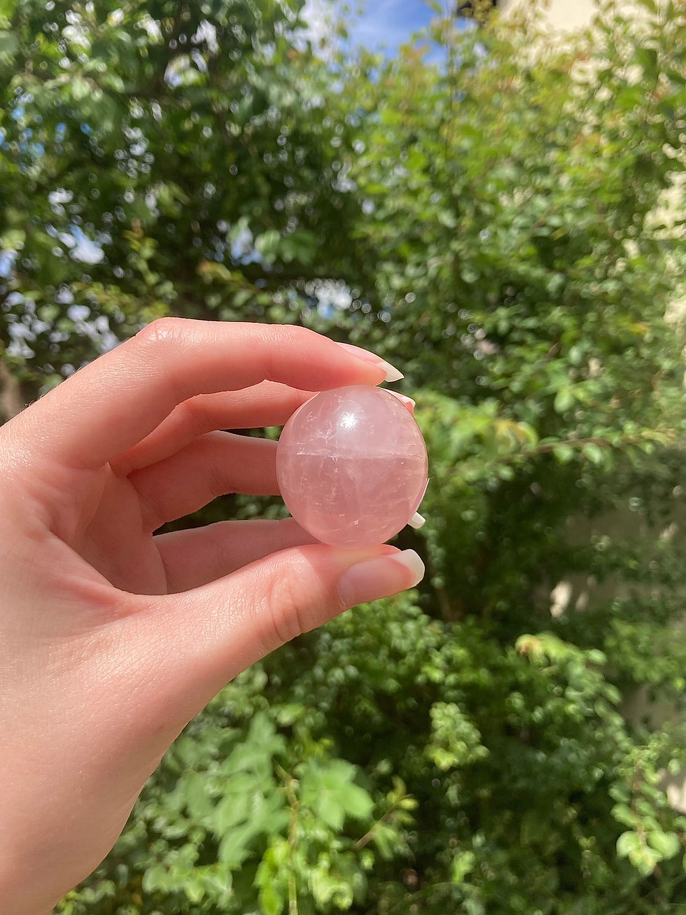 Thumbnail: star rose quartz pebble 15b