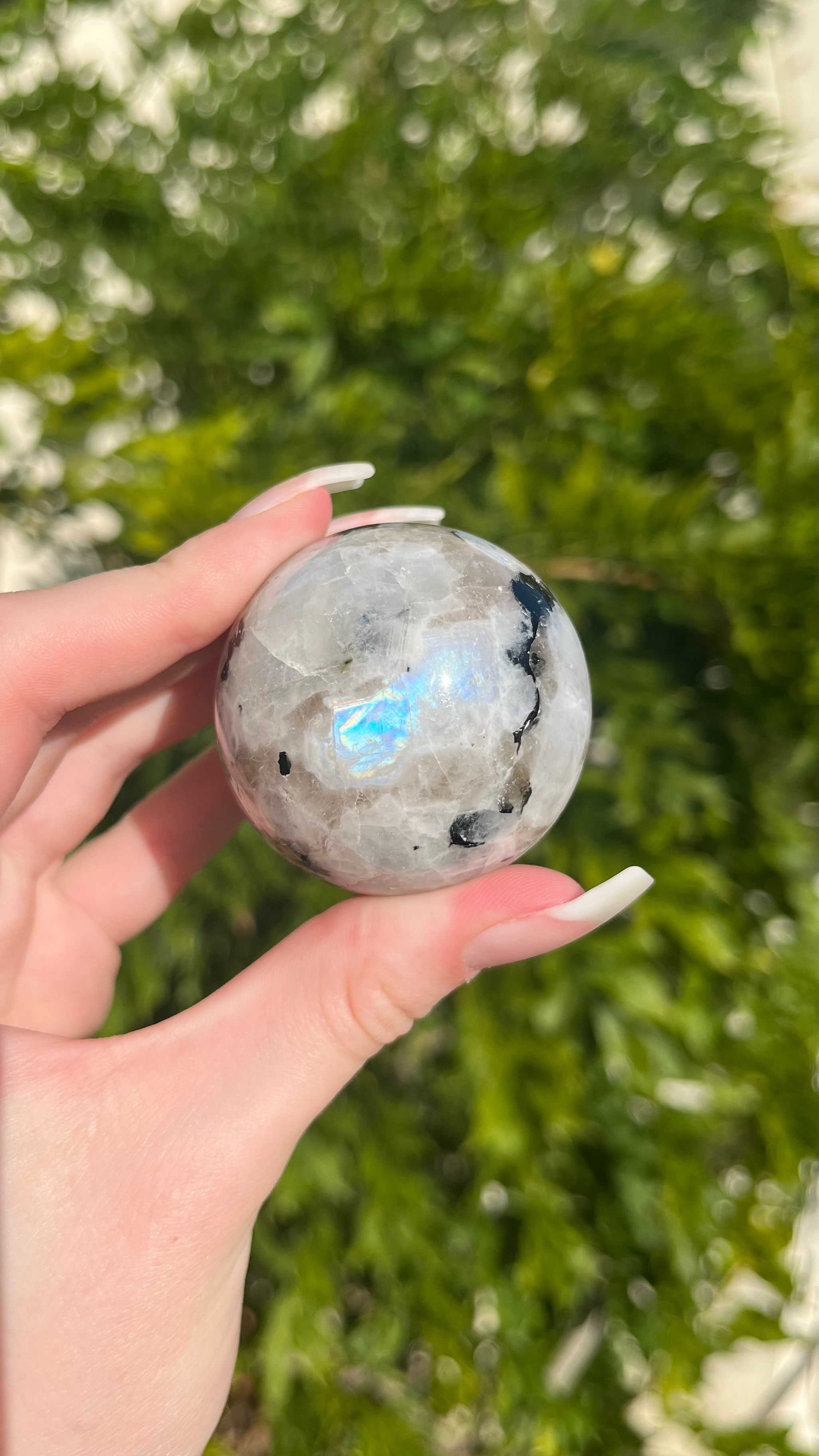 rainbow moonstone sphere A